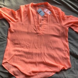Lush Orange 3/4 sleeve top